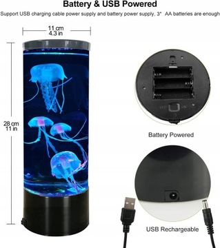Lampa LED zmieniająca kolor symulacj meduzy lampka