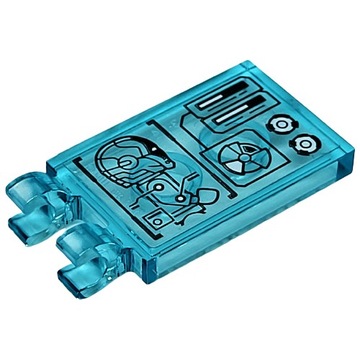 LEGO PŁYTKA 2 x 3 z naklejką Iron Man NOWA