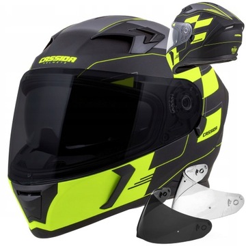 +CZARNA SZYBA KASK MOTOCYKLOWY CASSIDA 3.0 NEW XS