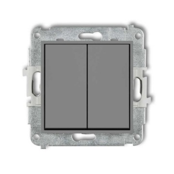 Włącznik podw. szary mat Deco Mini Karlik 27MWP-2