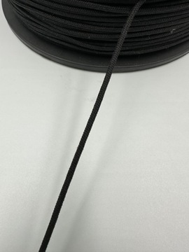 Sznurek poliestrowy 2,4 mm czarny GOSHA na metry