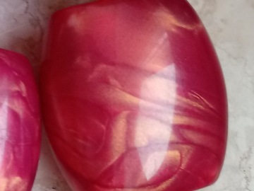 Розовые длинные жемчужные бусины в стиле бохо, блестящие малиново-красные пластиковые 99