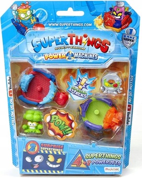 Zestaw Magic Box Super Zings SuperThings Power Machine 4 +2 pojazdy srebrny
