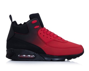 Buty sportowe ciepłe lekkie Adidasy zimowe Wygodne obuwie sport czerwone