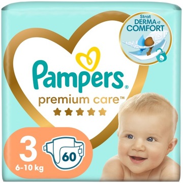 Pampers Premium Care 3 Pieluszki Pieluchy 60 szt