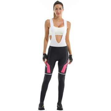 SPODNIE ROWEROWE JESIENNE DAMSKIE Z WKŁADKĄ ŻELOWĄ OCIEPLANE FUNKCJONALNE