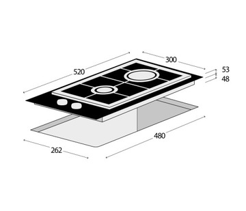 Газовая варочная панель Concept PDV7230BC 4 ГОДА ГАРАНТИИ