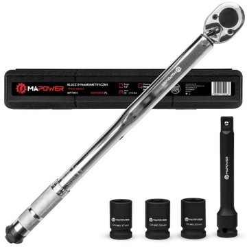 ДИНАМОМЕТРИЧЕСКИЙ КЛЮЧ 1/2 28-210 Нм ДЛЯ КОЛЕС СЕРТИФИКАТ КАЛИБРОВКИ CRV LOCK