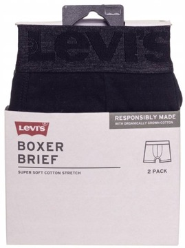 LEVI'S bawełniane bokserki męskie 2 pak S