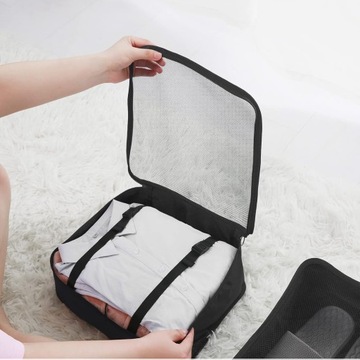 ORGANIZER PODRÓŻNY DO WALIZKI TORBY SZAFY ZESTAW UBRANIA I BUTY 9PCS