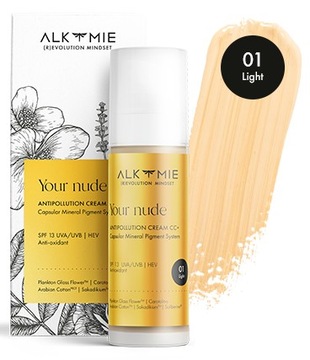 Krem CC+ YOUR NUDE uva uvb hev 01 LIGHT ALKMIE