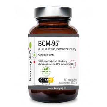 KENAYAG BCM-95 CURCUGREEN 60C KURKUMA KURKUMINA CHOLESTEROL WĄTROBA STAWY