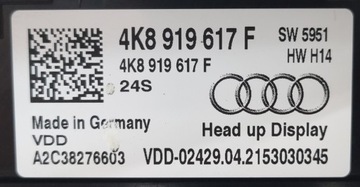 HEAD-UP HUD AUDI A7 4K8 RS7 S7 4K8919617F