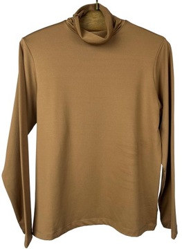 Piękny karmelowy golf damski basic golfik casual SUSAN GRAVER r. M USA