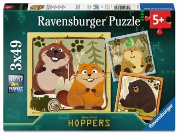 RAVENSBURGER Puzzle На стрибок у дика природа 3x49 елементів