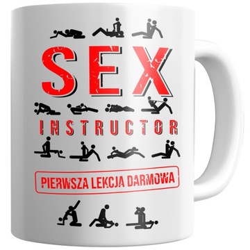 KOSZULKA MĘSKA SEX INSTRUCTOR ROZ XL + KUBEK