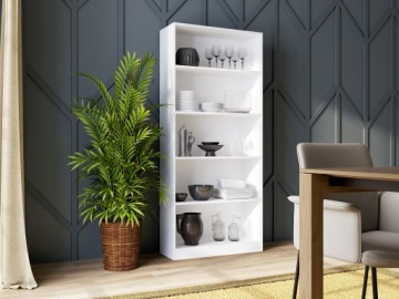 КНИЖНЫЙ ШКАФ 80 СМ ПОЛКА ШКАФ ПЕРЕДАТКИ ДЛЯ КНИГ БЕЛЫЕ