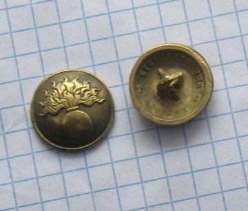 guzik Artyleria Grenadier Płonacy granat (7małe