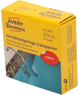 Pierścienie Wzmacniające Przezroczyste Avery 13Mm
