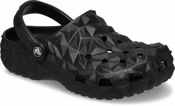 Crocs klapki damskie CROCS CLASSIC GEOMETRIC CLOG 209563 czarny roz. 45-46