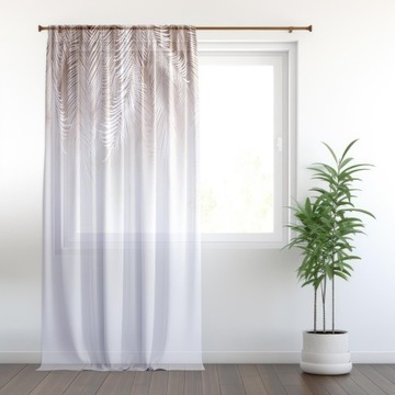 ГОТОВАЯ ШТОРА 140х250 ОКРАШЕННАЯ ВУАЛЬ С УЗОРОМ ЛЯГУШКИ 192