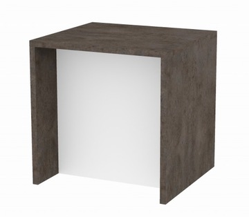 wyspa kuchenna gotowa do kuchni 80x80 biały mat z blatem beton ciemny