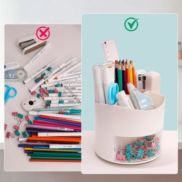 ВРАЩАЮЩИЙСЯ ЯЩИК ДЛЯ ИНСТРУМЕНТОВ КОНТЕЙНЕР ДЛЯ РУЧКИ СТОЛ-ОРГАНИЗАТОР С ВЫДВИЖНЫМ ЯЩИКОМ