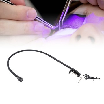 УФ-лампа для наращивания ресниц, длина волны от 395 до 400 нм, светодиодная УФ-лампа на гибкой шее