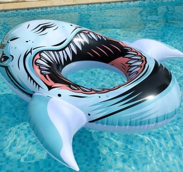 ОГРОМНОЕ КРЕСЛО ДЛЯ ПЛАВАНИЯ АКУЛА БОЛЬШАЯ АКУЛА 3D XL ИНДУСТРИАЛЬНЫЙ МАТРАС