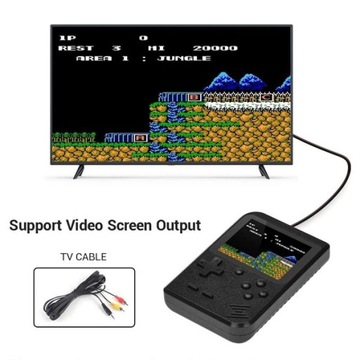 Konsola przenośna GAMEBOY Trusty T400 DUŻO GIER KOLOROWY LCD + KABEL TV USB