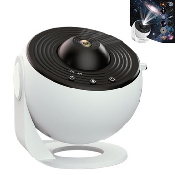 PROJEKTOR GWIAZD LAMPKA NOCNA LED USB PLANETARIUM 12x DYSK PLANETY