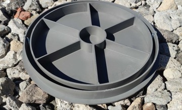 Крышка ПП для гладкой трубы Ø400, люк, крышка закрытого колодца А15