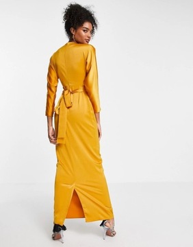 Asos Design jqt SUKIENKA MAXI SATYNOWA STÓJKA M