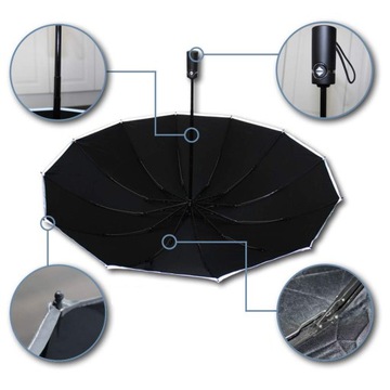 ВЕТРОЗАЩИТНЫЙ ЗОНТ СО СВЕТООТРАЖАЮЩИМИ СРЕДСТВАМИ ПО КРАЙУ