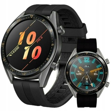 PASEK SILIKONOWY DO HUAWEI WATCH GT / GT 2 CZARNY