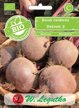 ZDROWY! BIO Burak ćwikłowy Detroit 2 - nasiona EKO