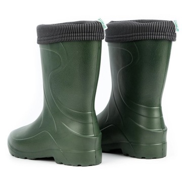 Lekkie Buty Kalosze Gumowce Gumiaki EVA ocieplane VERONA oliwka 35