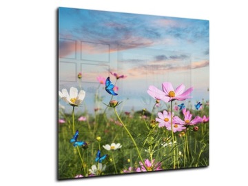 dekor szkło panel hartowany HD 60x60 kwiat
