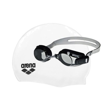 Zestaw czepek + okulary arena Pool silver