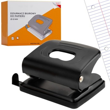 DZIURKACZ BIUROWY DO PAPIERU SOLIDNY CZARNY