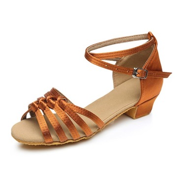 Baleriny 3cm Dziecięce buty do tańca latynoskiego z dzianiny B237-52