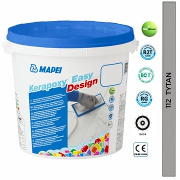 Fuga epoksydowa MAPEI kwasoodporna Kerapoxy Easy Design 3kg 112 Tytan
