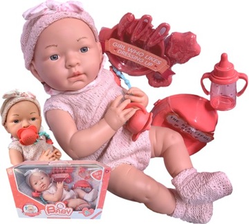 LALKA BOBAS BABY NIEMOWLĘ BORN Z AKCESORIAMI