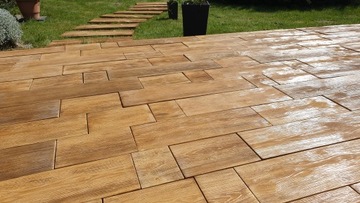 Современный бетон-дерево – 3-х элементный модуль