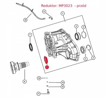 Uszczelniacz PRZÓD Jeep Grand Cherokee WK WL 05-20