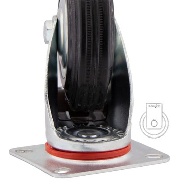 KOMPLET 4 SZT. KÓŁ fi 125 wózek regał 12STGU125