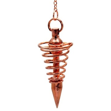 Wahadełko wahadło spiralne mosiężne w kolorze miedzi 4cm
