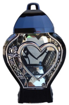 ZNICZ na grób serce SREBRNE