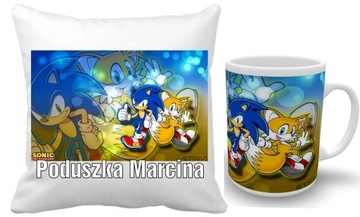 GRA SONIC ZESTAW PODUSZKA+KUBEK+IMIĘ