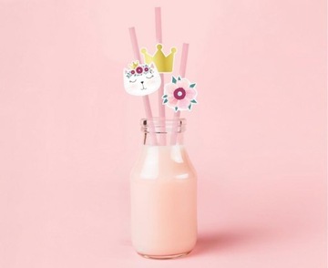Бумажные трубочки CAT для напитков на день рождения SWEET CAT Birthday 6 шт.